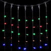 Светодиодный занавес 2*2 м., 400 разноцветных LED ламп, черный провод ПВХ, LTC (PCL402-11-2M)