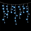 Светодиодная бахрома 3*0,5 м., 150 небесно-голубых LED ламп, силиконовый прозрачный провод, Beauty Led (ECC150-10-2SB)