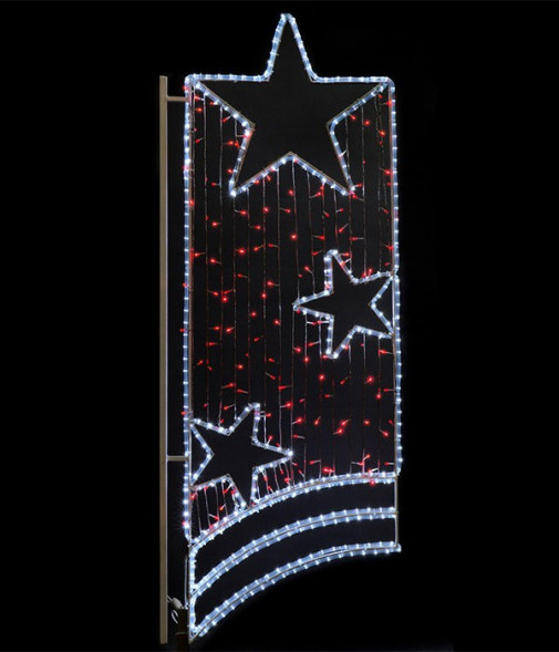 Светодиодная консоль Праздник, 72*180 см., красные LED лампы, прозрачный силикон, LTC (SKL1-2R) 
