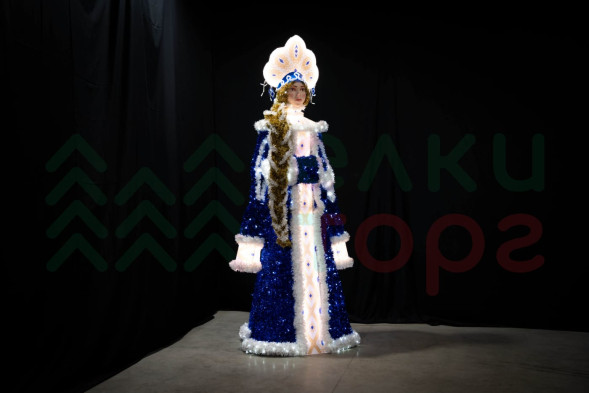 Светодиодная фигура из мишуры Снегурочка в синей шубе 3.38 м., Conso (3DGR814-B) 
