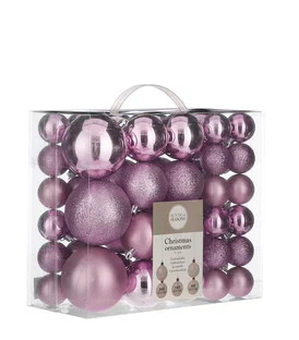 Набор пластиковых шаров Гамма 46 шт., лавандовый, ChristmasDeLuxe (86018-88076) оптом