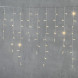 Светодиодная бахрома с колпачком 3,2*0,9 м., 180 теплых белых LED ламп, прозрачный провод ПВХ, IP65, LTC (PIL180CAP-10-2WW) 