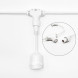 Белт-Лайт UNIBELT 5 м., провод белый Каучук, шаг 50 см., 10 подвесных патронов, IP65, LTC (UBL5m/10L-8) 