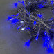 Светодиодная нить 100 синих LED ламп с мерцанием, 10 м., 24В, прозрачный провод ПВХ, LTC (PST100BLW-10-1B) 