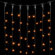 Светодиодный занавес 1*6 м., 600 желтых LED ламп, черный провод ПВХ, LTC (PCL601-11-2Y) 