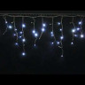 Светодиодная мерцающая бахрома 3*0.6 м., 220V, 100 холодных белых LED ламп, черный каучук, соединяемая, Winner (w.02.7B.100+) 