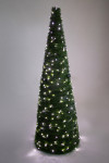 Хвойный конус зеленый 1,8 м. c LED лампами, круглое сечение, ПВХ, Green Trees (GT1,8KONKRLED)