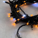 Гирлянда Нить 10 м., Желтая с Мерцанием Белого Диода 220В, 75 LED, Провод Черный Каучук, IP65, LTC (LL75BLW-1-2Y)  