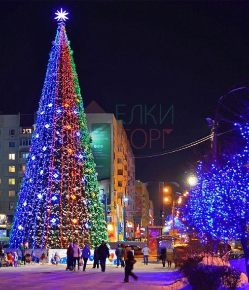 Комплект освещения для высотной ели 4 метра, 1500 LED ламп, черный ПВХ, BEAUTY LED (ELC2/4-11) 