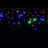 Светодиодная мерцающая бахрома 3*0.6 м., 220V, 100 разноцветных LED ламп, черный каучук, соединяемая, Winner (m.02.7B.100+) 
