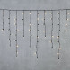 Светодиодная гирлянда бахрома с колпачком 3,2*0,9 м., 180 теплых белых LED ламп, черный провод ПВХ, IP65, LTC (PIL180CAP-11-2WW) 