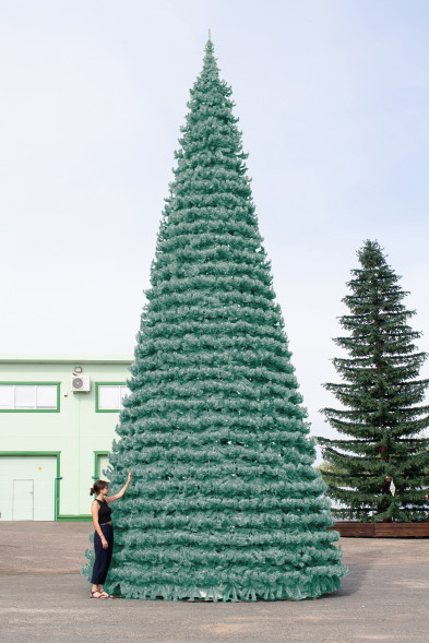 Уличная елка Испанская изумрудная 14 м., каркасная, ПВХ, Green Trees (GT14ISPVCBL) 