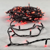 Светодиодная гирлянда Sealed 10 м., 220V., 100 красных LED ламп, черный каучук, Beauty Led (LL100-1-2R)