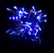 Светодиодная нить 100 синих LED ламп, 10 м., 24В., черный провод ПВХ, LTC (PST100-11-1B) 