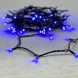Светодиодная нить 100 синих LED ламп, 10 м., 24В., черный провод ПВХ, LTC (PST100-11-1B) 
