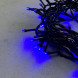 Светодиодная нить 100 синих LED ламп, 10 м., 24В., черный провод ПВХ, LTC (PST100-11-1B) 