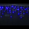 Светодиодная мерцающая бахрома 3*0.6 м., 220V, 100 синих LED ламп, черный каучук, соединяемая, Winner (b.02.7B.100+) 