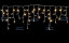 Светодиодная мерцающая бахрома 3*0.6 м., 220V, 100 теплых белых LED ламп, белый каучук, соединяемая, Winner (ww.02.7W.100+)