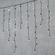 Светодиодная бахрома с колпачком 3,2*0,9 м., 180 теплых белых LED ламп, мерцание, черный провод ПВХ, IP65, LTC (PIL180BLWCAP-11-2WW) 