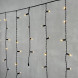 Светодиодная бахрома с колпачком 3,2*0,9 м., 180 теплых белых LED ламп, мерцание, черный провод ПВХ, IP65, LTC (PIL180BLWCAP-11-2WW) 