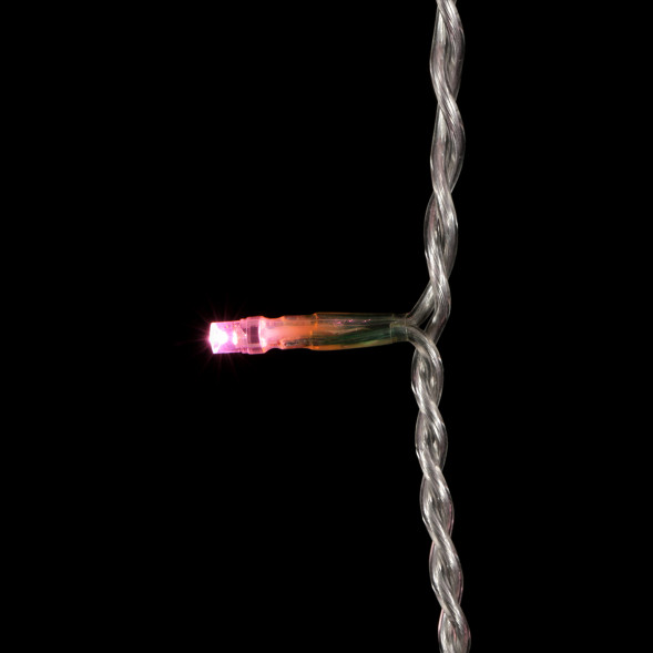 Светодиодная гирлянда с возможностью динамики 20 м., 200 светло-розовых LED ламп, 24V., прозрачный силиконовый провод, IP65, Beauty Led (EST200-3W10-1BP) 