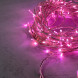 Светодиодная гирлянда с возможностью динамики 20 м., 200 светло-розовых LED ламп, 24V., прозрачный силиконовый провод, IP65, Beauty Led (EST200-3W10-1BP) 