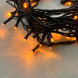 Светодиодная нить 100 желтых LED ламп, 10 м., 24В., черный провод ПВХ, LTC (PST100-11-1Y) 
