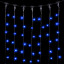 Светодиодный занавес 1*9 м., 900 синих LED ламп, черный провод ПВХ, LTC (PCL901-11-2B)