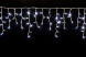 Светодиодная мерцающая бахрома 3*0.6 м., 220V, 100 холодных белых LED ламп, белый каучук, соединяемая, Winner Light (w.02.7W.100+) 