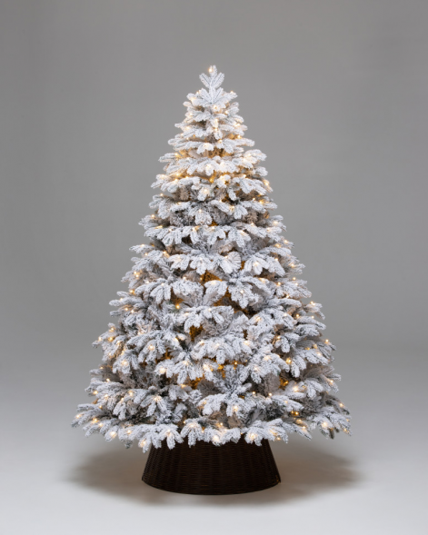 Искусственная елка Камчатская заснеженная 350 см., теплых белых Led ламп., Литая хвоя+ПВХ, ЕлкиТорг (134350) оптом