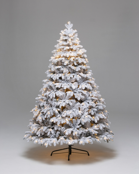 Искусственная елка Камчатская заснеженная 350 см., теплых белых Led ламп., Литая хвоя+ПВХ, ЕлкиТорг (134350) оптом