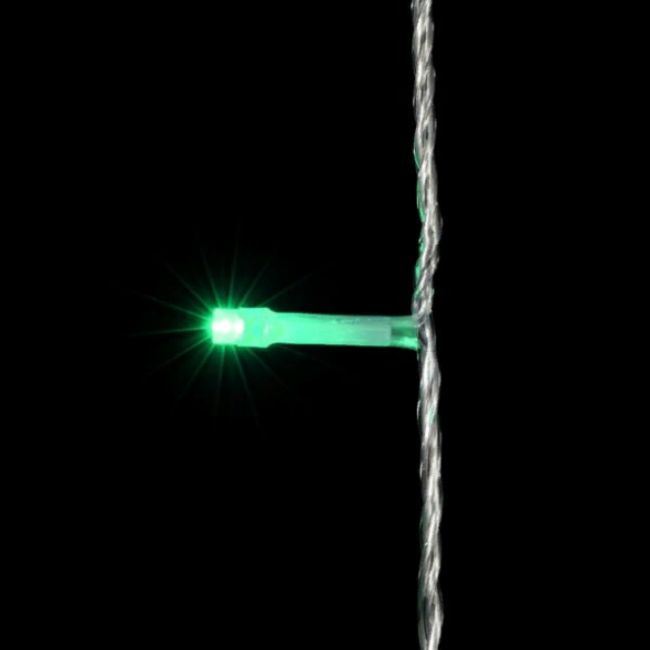 Светодиодная гирлянда с возможностью динамики 20 м., 200 зеленых LED ламп, 24V., прозрачный силиконовый провод, IP65, Beauty Led (EST200-3W10-1G) 