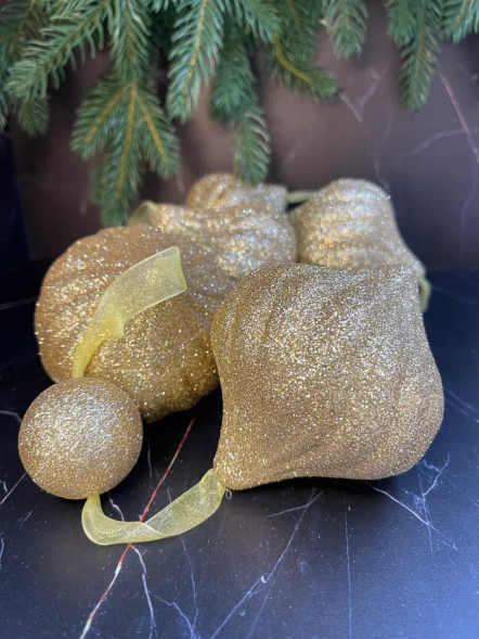 Гирлянда Праздничная 116 см.,  диаметр 9 см., золотая, пенопласт, Christmas DeLuxe (89417)  