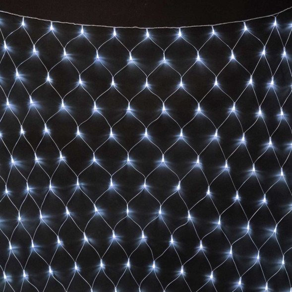 Светодиодная сетка 2*2 м., 256 холодных белых LED ламп, прозрачный ПВХ, LTC (NTL256M-10-2W) 