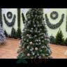 Сосна Женева заснеженная с шишками 215 см., ЛЕСКА, Triumph Tree (73121) 