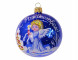С1164/1 Стеклянный шар Рождественская сказка 85 мм.,синий, Ёлочка оптом