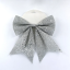 Бант Бриджит 20x24 см., 1 шт., серебро с пайетками, Christmas DeLuxe (86840) 