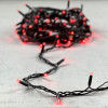 Светодиодная гирлянда Sealed мерцающая 10 м., 220V., 100 красных LED ламп, черный каучук, Beauty Led (LL100BL-1-2R)