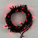 Светодиодная гирлянда Sealed мерцающая 10 м., 220V., 100 красных LED ламп, черный каучук, Beauty Led (LL100BL-1-2R) 
