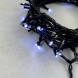Светодиодная нить 100 холодных белых LED ламп с мерцанием каждого диода, 10 м., 24В., черный провод ПВХ, Beauty Led (PST100ABL-11-1W) 